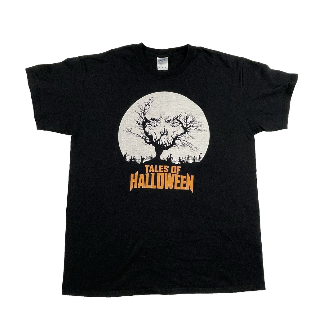 Tales Of Halloween Movie Promo Shirt Mens L 2015 Horror Tee slasher vhs Gildan